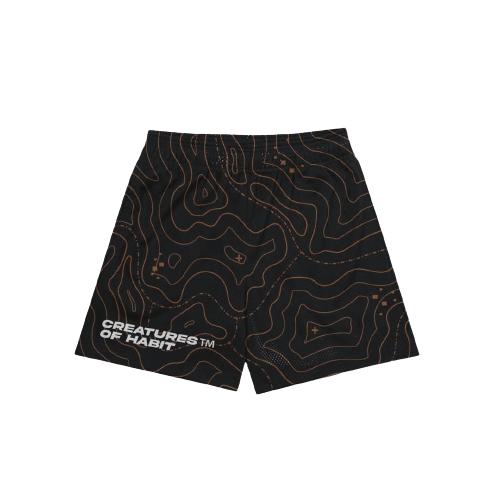 Black “Topography” shorts